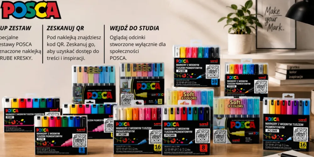 Uni Posca Zestaw markerów Posca PC-5M - Uni - 16 kolorów