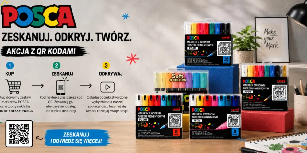 Uni Posca Zestaw markerów Posca PC-1M - Uni - 8 kolorów