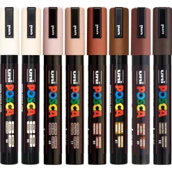 Uni Posca Zestaw markerów Posca Skin Colors PC-5M - Uni - 8 szt.