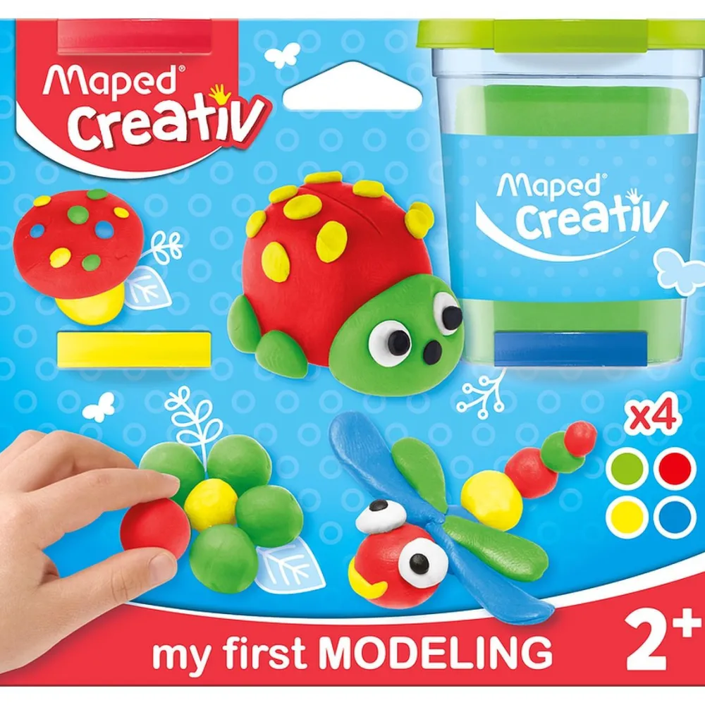 Dzieci Maped Zestaw masy plastycznej Creativ dla maluchów - - 4 kolory x 120 g