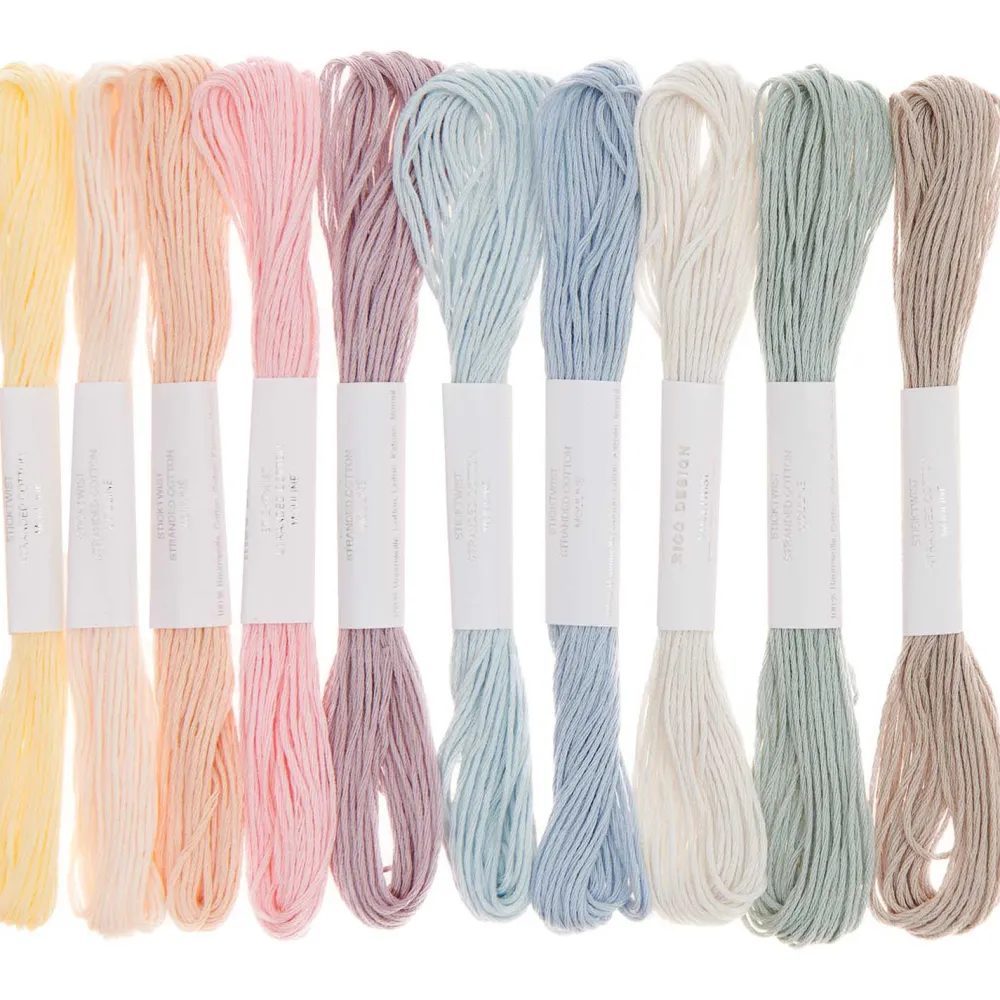 Rico Design Zestaw mulin Multicolor Pastel - - 8 m x 10 szt. > Włóczki I Muliny