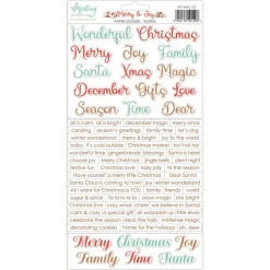 Mintay by Karola Zestaw naklejek papierowych 15,2 x 20,3 cm - Mintay - Merry & Joy, wersja angielska