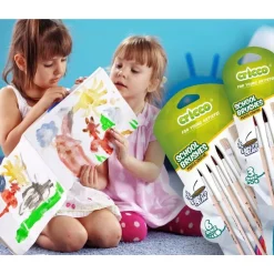 Dzieci Cricco Zestaw naturalnych pędzelków szkolnych dla dzieci - - 6 szt.