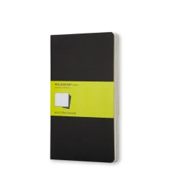 Moleskine Zestaw notatników gładkich A6 - - czarne 3 szt.