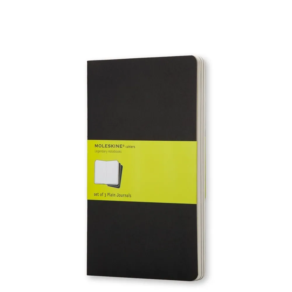 Moleskine Zestaw notatników gładkich A6 - - czarne 3 szt.