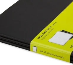 Moleskine Zestaw notatników gładkich A6 - - czarne 3 szt.