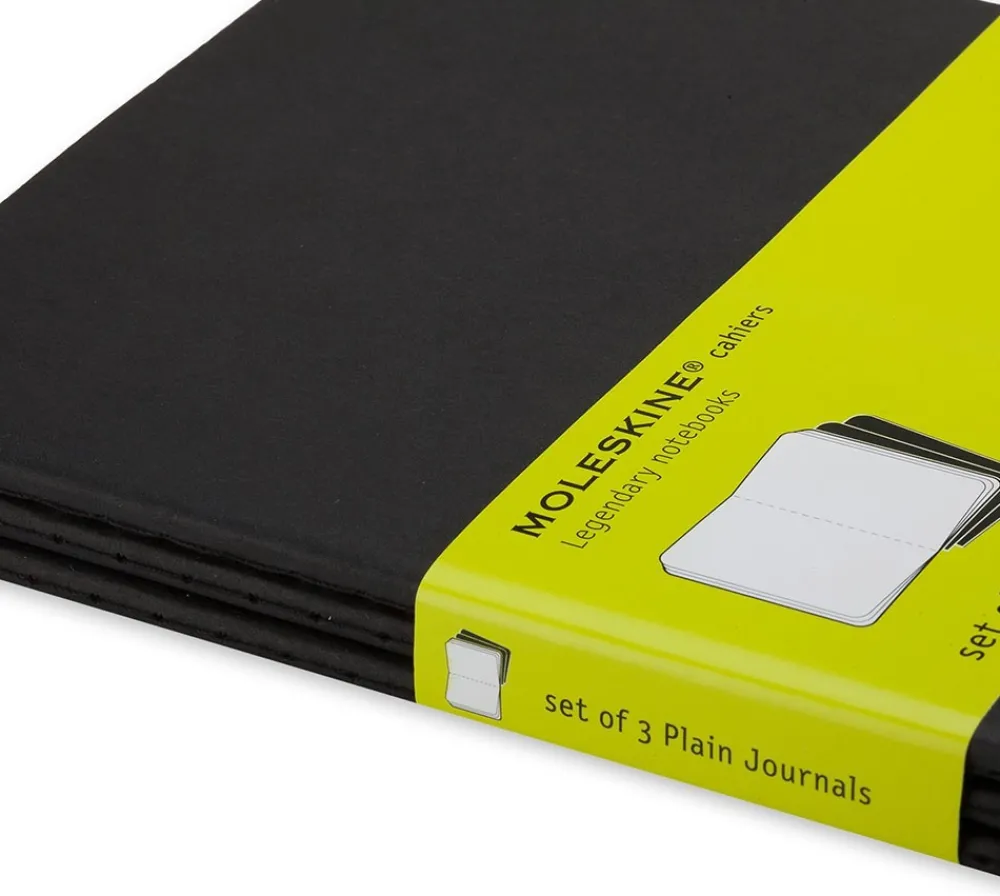Moleskine Zestaw notatników gładkich A6 - - czarne 3 szt.