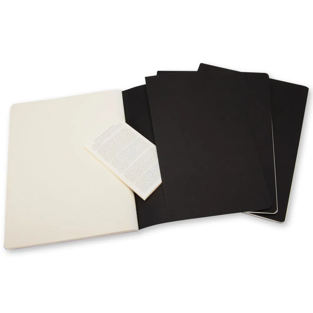 Moleskine Zestaw notatników gładkich XL - - czarne 3 szt. > Notatniki Gładkie