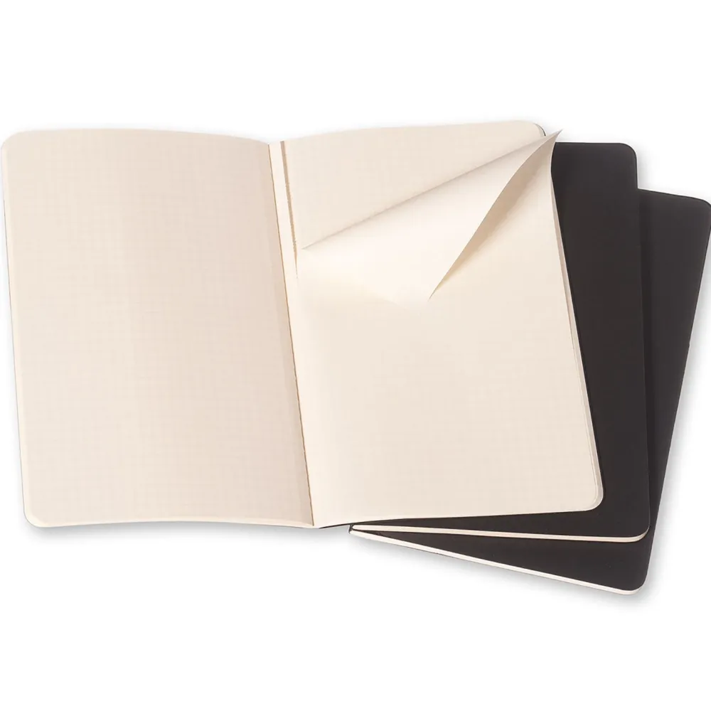 Moleskine Zestaw notatników w kratkę A6 - - czarne 3 szt. > Notatniki W Kratkę