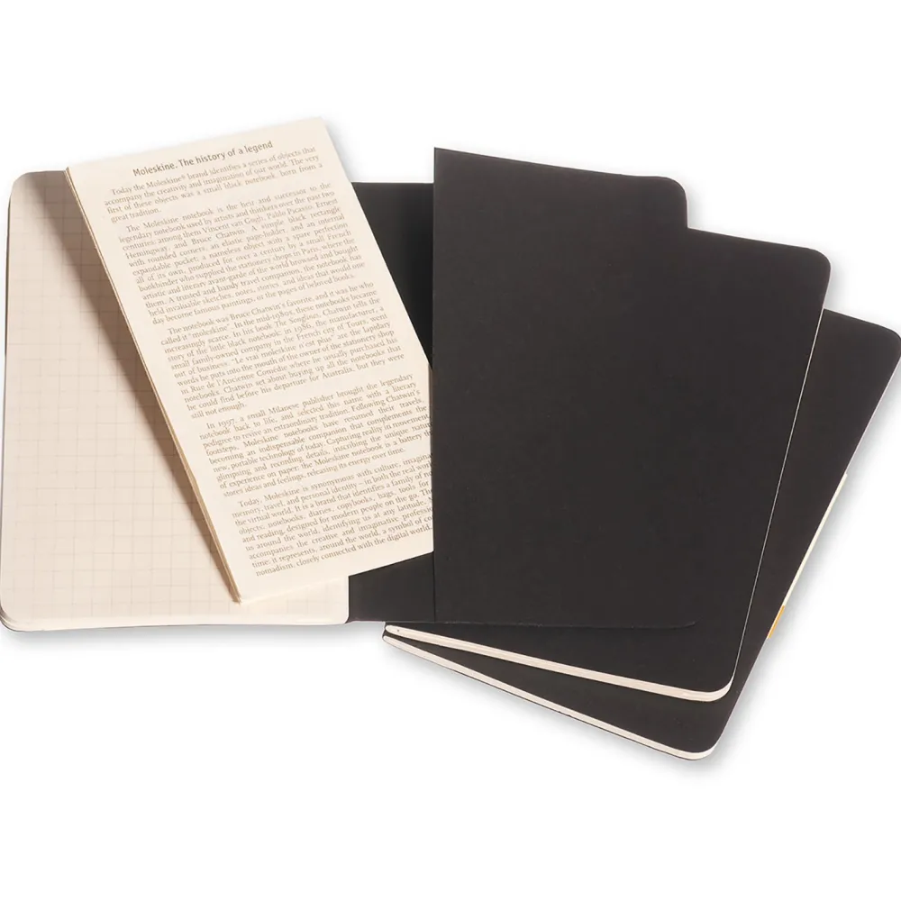Moleskine Zestaw notatników w kratkę A6 - - czarne 3 szt. > Notatniki W Kratkę