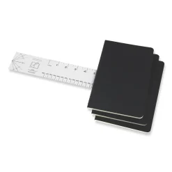 Moleskine Zestaw notatników w kropki A5 - - czarne 3 szt.