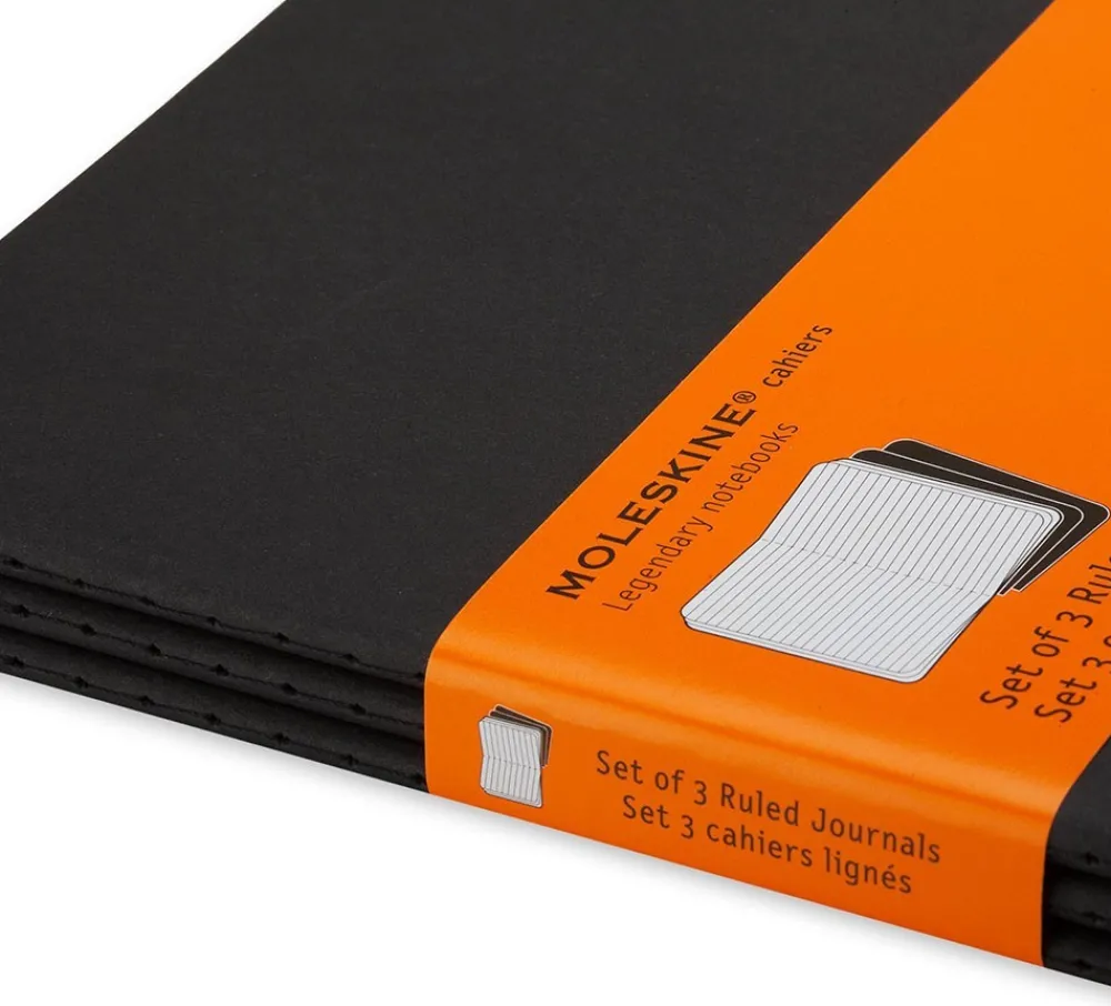 Moleskine Zestaw notatników w linie A6 - - czarne, 3 szt. > Notatniki W Linie