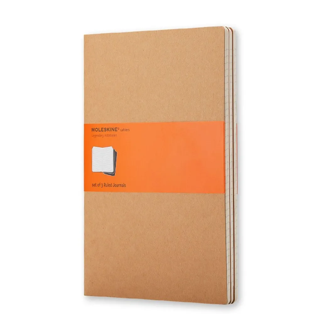 Moleskine Zestaw notatników w linie A5 - - kraft 3 szt.