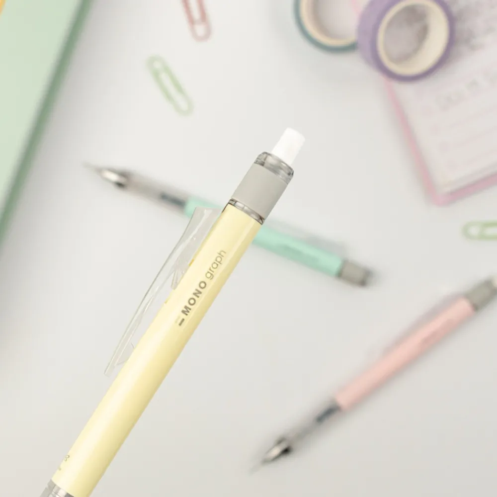 Tombow Zestaw ołówek MONO Graph + gumka - - Cream Yellow