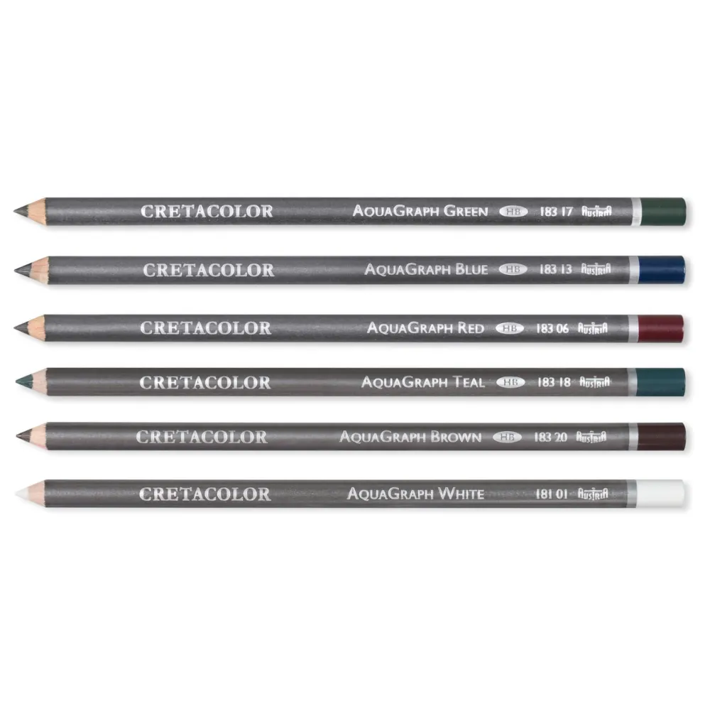 Cretacolor Zestaw ołówków akwarelowych Aqua Graph Color - - 6 szt.