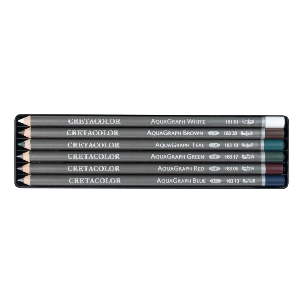 Cretacolor Zestaw ołówków akwarelowych Aqua Graph Color - - 6 szt.