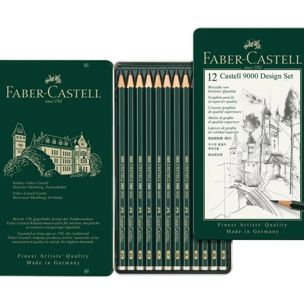 Faber-Castell Zestaw ołówków Castell 9000 - - 12 szt. > Ołówki