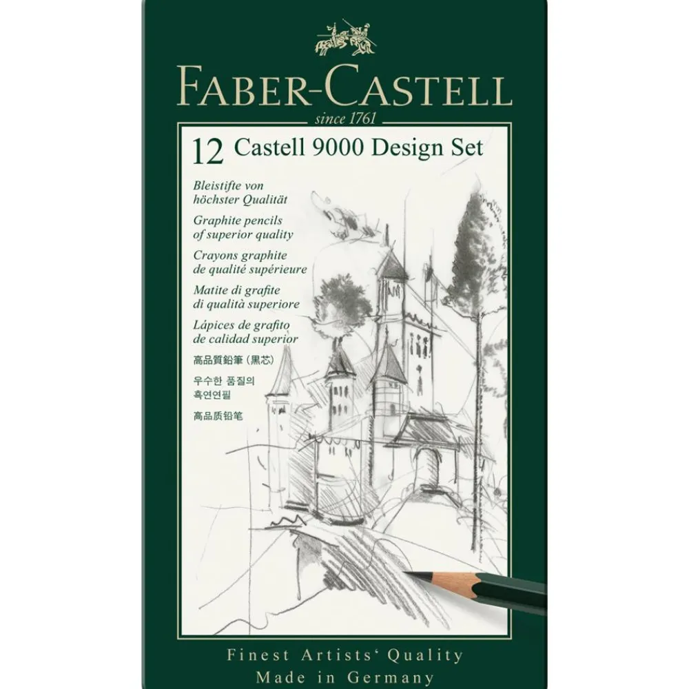 Faber-Castell Zestaw ołówków Castell 9000 - - 12 szt. > Ołówki