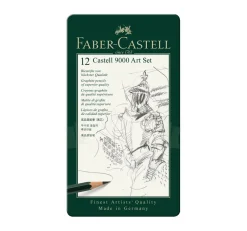 Faber-Castell Zestaw ołówków Castell 9000 w metalowym pudełku - - 12 szt.