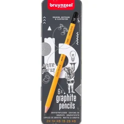 Bruynzeel Zestaw ołówków grafitowych - - 2H-4B, 6 szt.