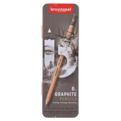 Bruynzeel Zestaw ołówków grafitowych Expression w metalowym etui - - 6 szt.