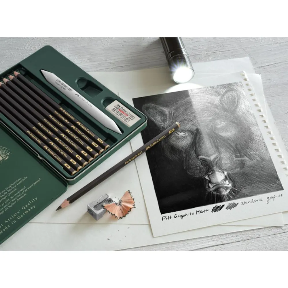 Faber-Castell Zestaw ołówków grafitowych Pitt Graphite Matt - - 8 szt. > Ołówki
