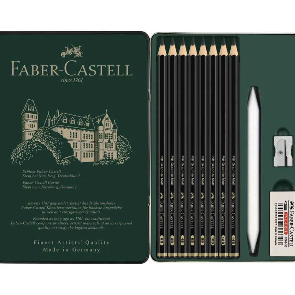 Faber-Castell Zestaw ołówków grafitowych Pitt Graphite Matt - - 8 szt. > Ołówki