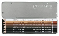 Cretacolor Zestaw ołówków olejnych - - 6 szt. > Ołówki|Zestawy Do Rysunku