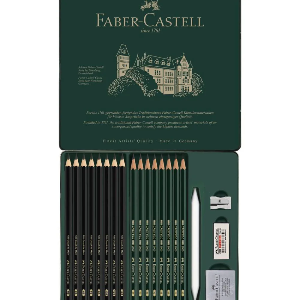 Faber-Castell Zestaw ołówków Pitt Graphite Matt & Castell 9000 - - 20 szt.