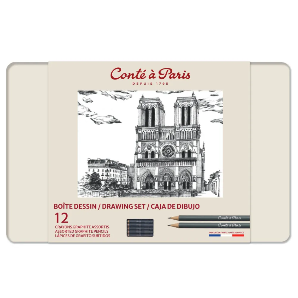 Conte a Paris Zestaw ołówków Sketching - Conté à Paris - Graphite 12 szt.