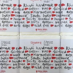 Khadi Papers Zestaw papeterii 100% bawełny 210 g - - White 8 x 8 cm 10 szt.