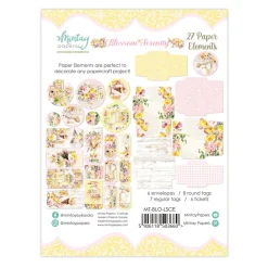Mintay by Karola Zestaw papierowych tagów i kopert - Mintay - Blossom Serenity, 27 szt.