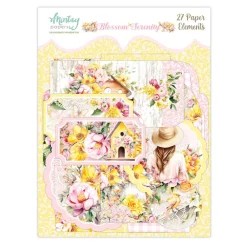 Mintay by Karola Zestaw papierowych tagów i kopert - Mintay - Blossom Serenity, 27 szt.