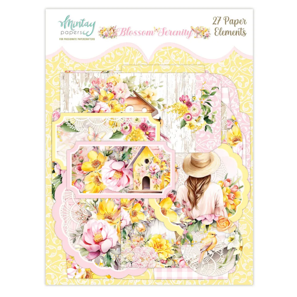 Mintay by Karola Zestaw papierowych tagów i kopert - Mintay - Blossom Serenity, 27 szt.