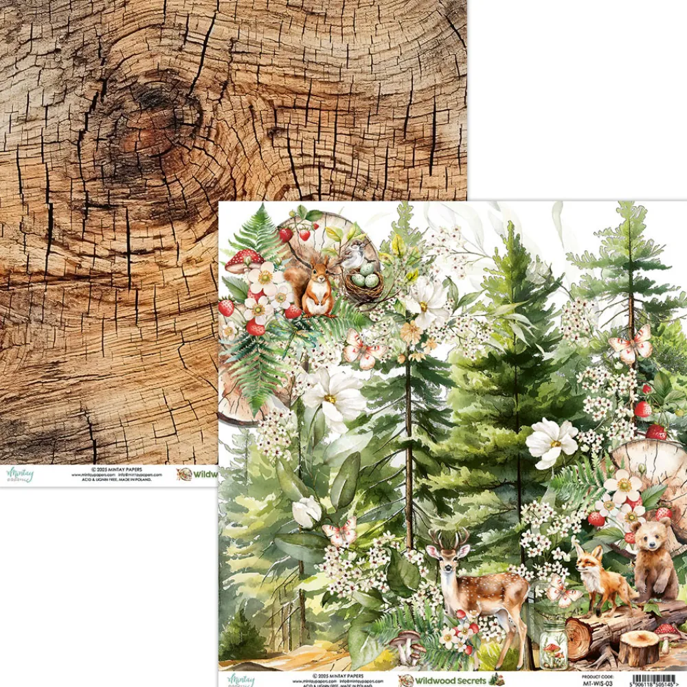 Mintay by Karola Zestaw papierów do scrapbookingu 30,5 x 30,5 cm - Mintay - Wildwood Secrets