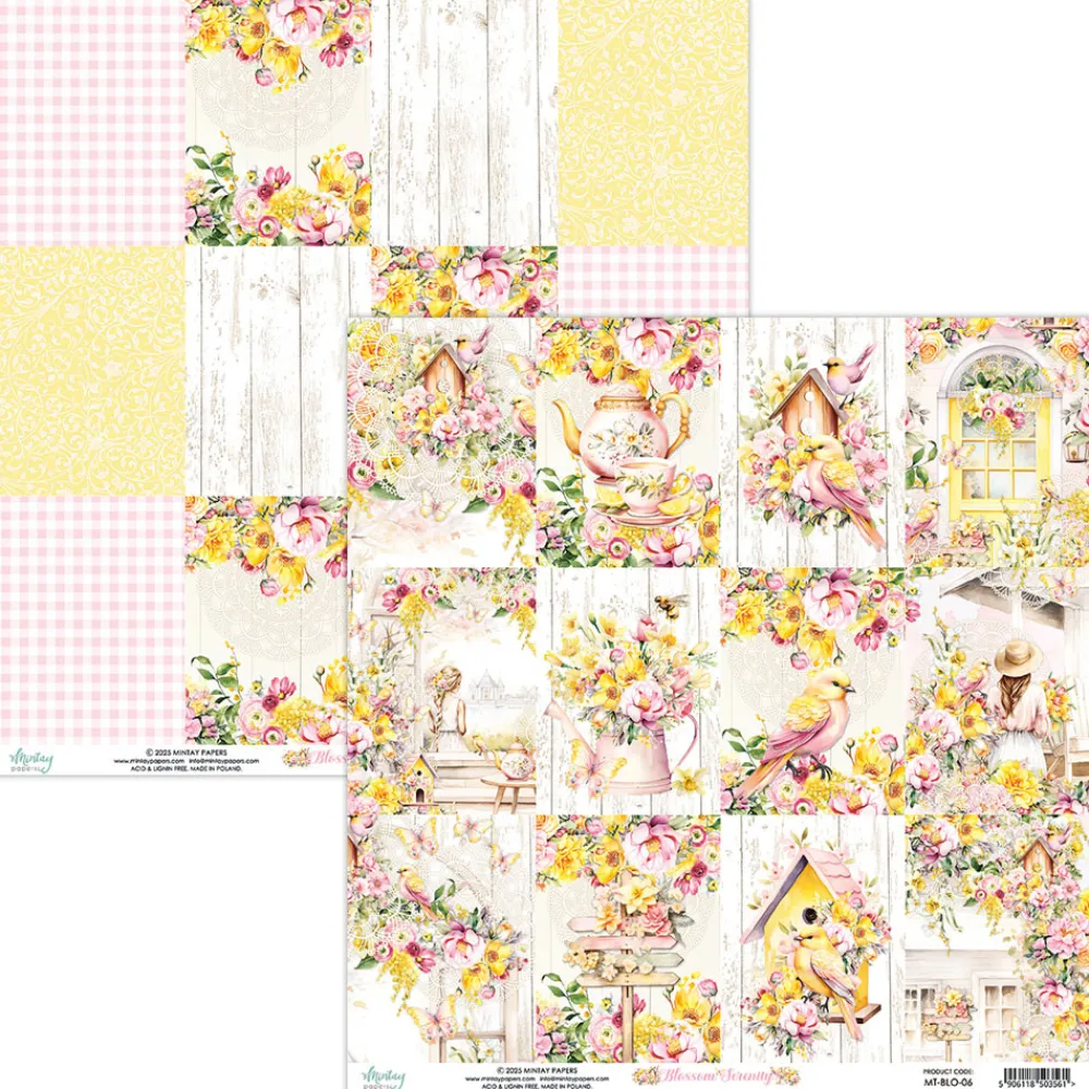 Mintay by Karola Zestaw papierów do scrapbookingu 15,2 x 15,2 cm - Mintay - Blossom Serenity