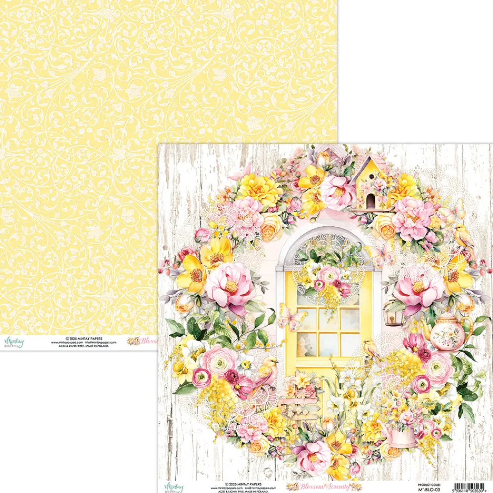 Mintay by Karola Zestaw papierów do scrapbookingu 15,2 x 15,2 cm - Mintay - Blossom Serenity