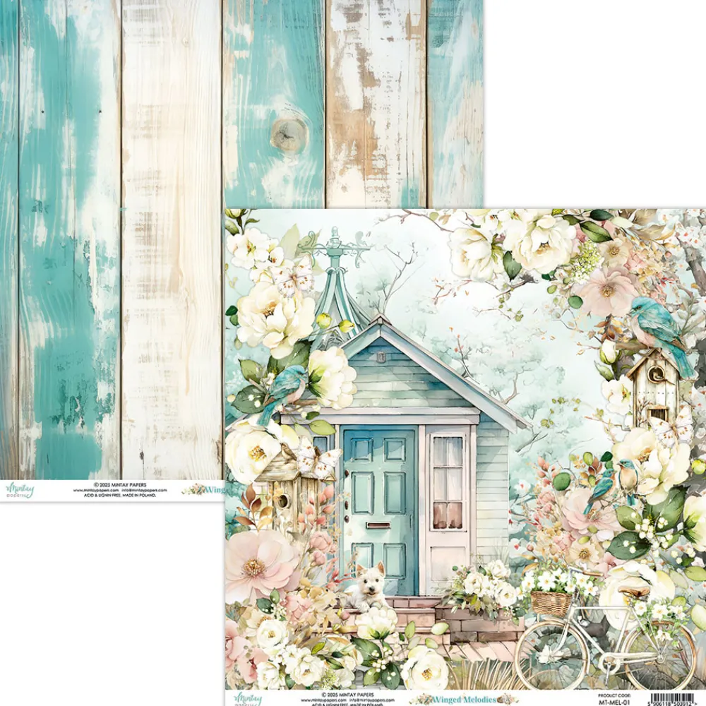 Mintay by Karola Zestaw papierów do scrapbookingu 15,2 x 15,2 cm - Mintay - Winged Melodies