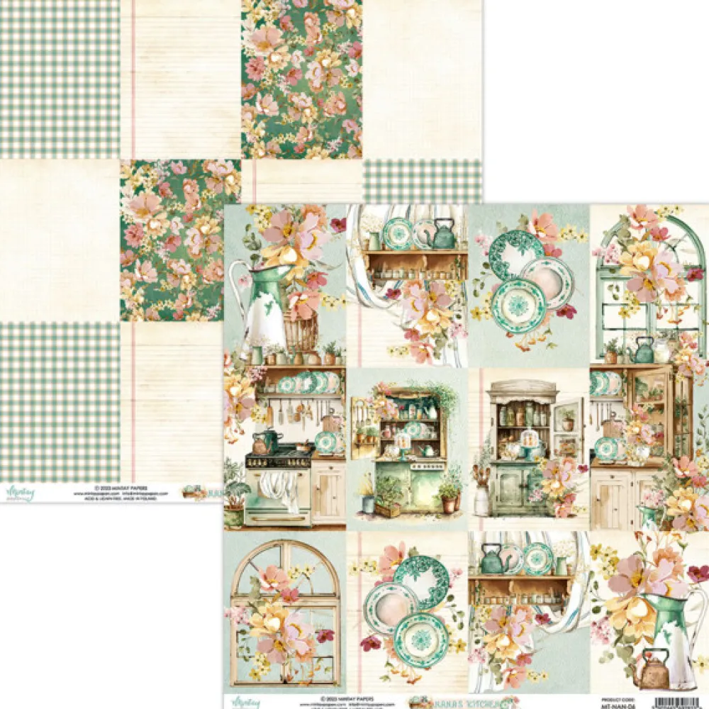 Mintay by Karola Zestaw papierów do scrapbookingu 30,5 x 30,5 cm - Mintay - Nana's Kitchen > Papiery Do Scrapbookingu