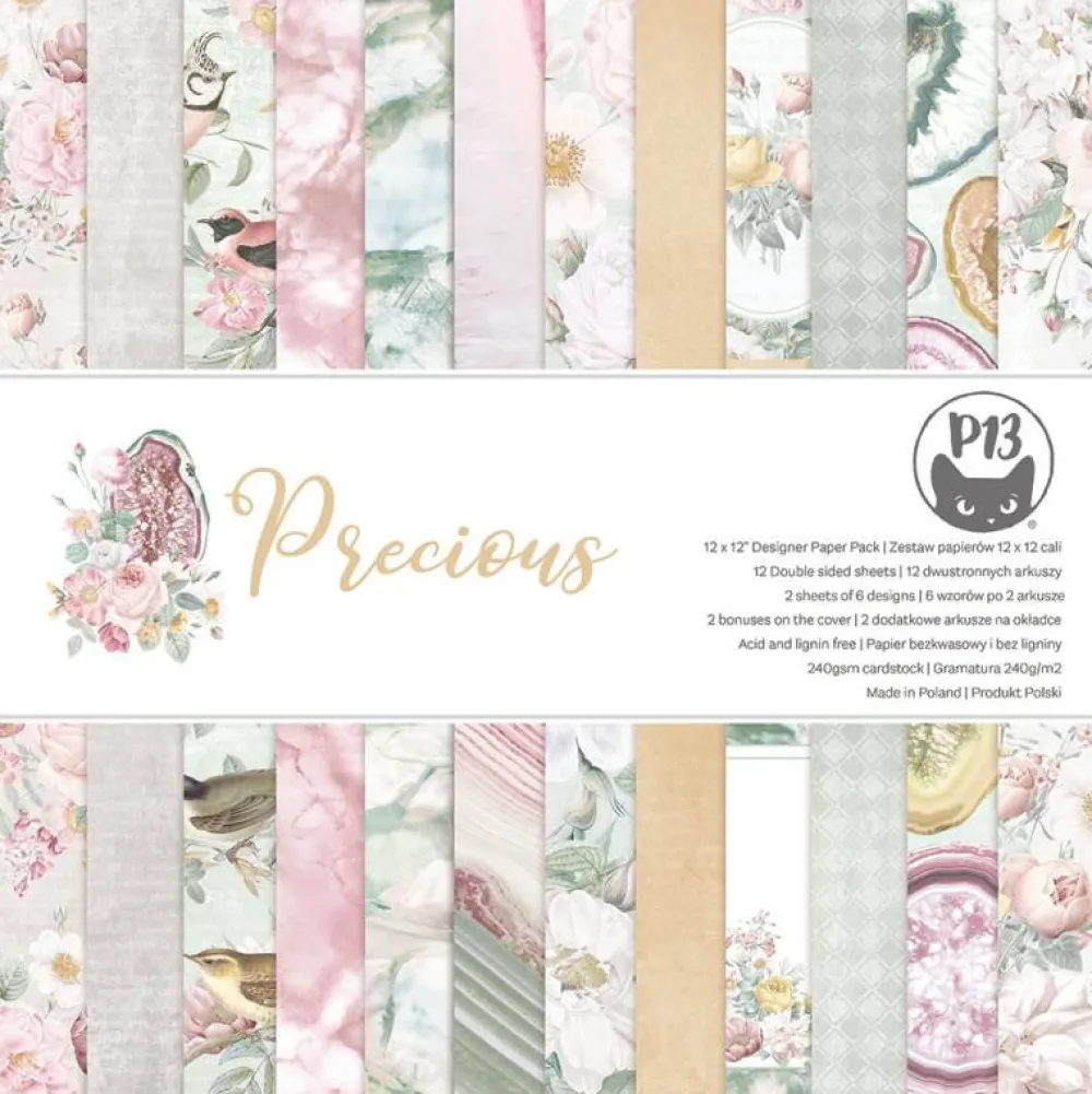 Piatek Trzynastego Zestaw papierów do scrapbookingu 30,5 x 30,5 cm - Piątek Trzynastego - Precious > Papiery Do Scrapbookingu
