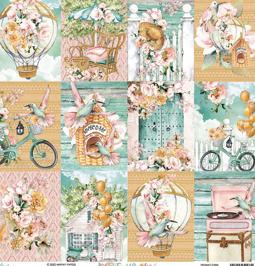 Mintay by Karola Zestaw papierów do scrapbookingu 30,5 x 30,5 cm - Mintay - Joy of Life
