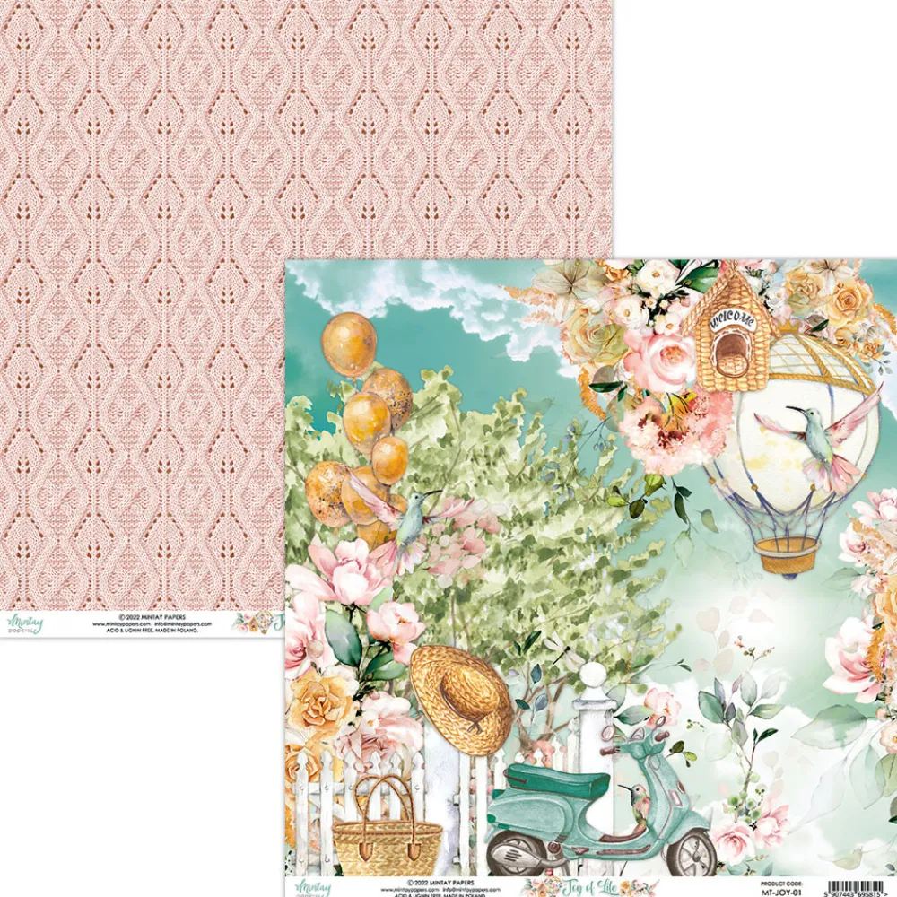 Mintay by Karola Zestaw papierów do scrapbookingu 30,5 x 30,5 cm - Mintay - Joy of Life