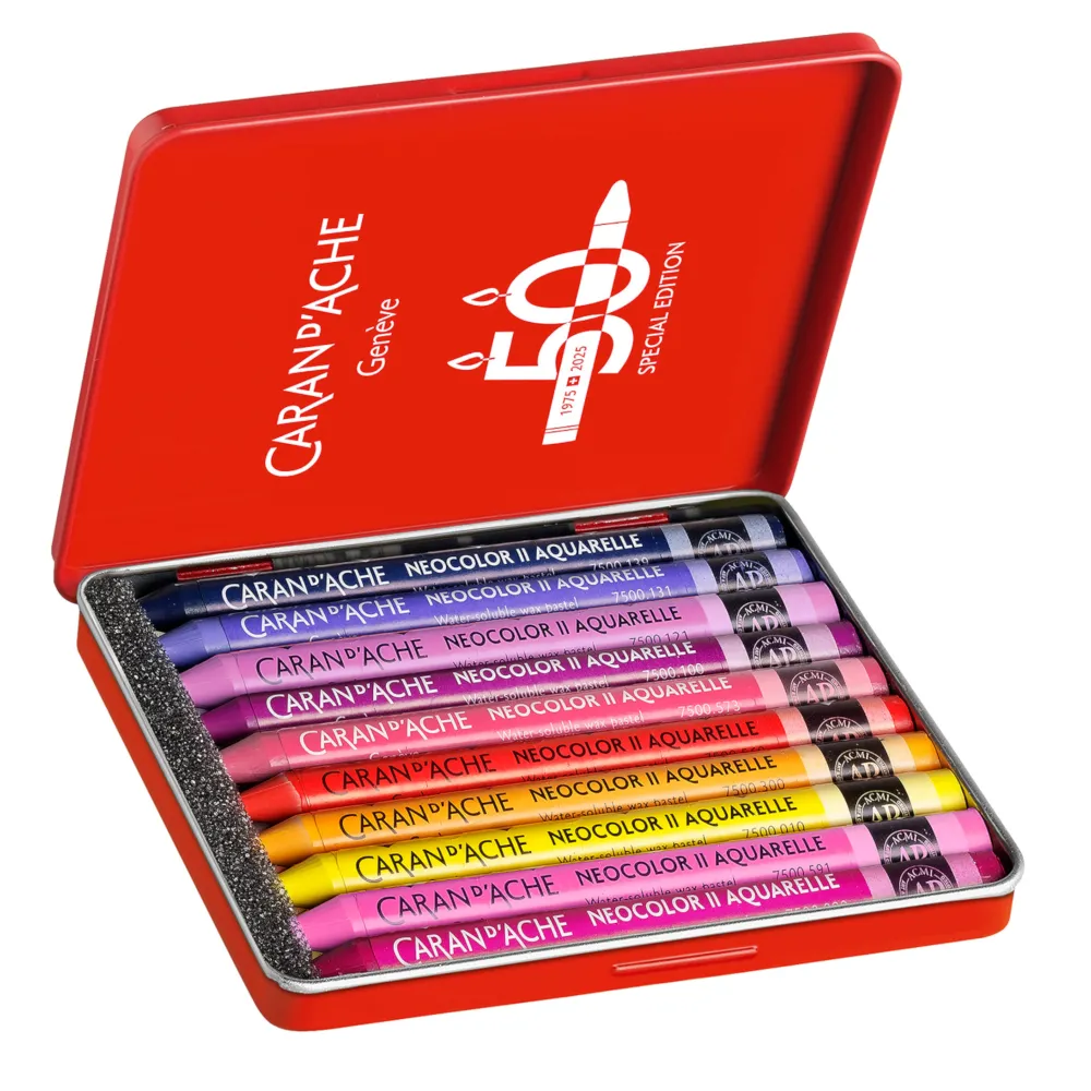 Caran d'Ache Zestaw pasteli akwarelowych Neocolor II Pop - - 10 szt.