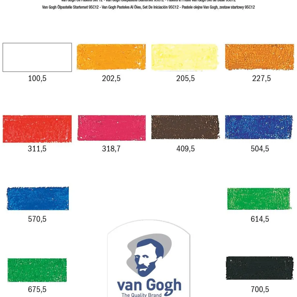 Van Gogh Zestaw pasteli olejnych - - 12 kolorów > Pastele