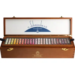 Schmincke Zestaw pasteli suchych Extra-Soft Retro w drewnianej walizce - - 48 szt.