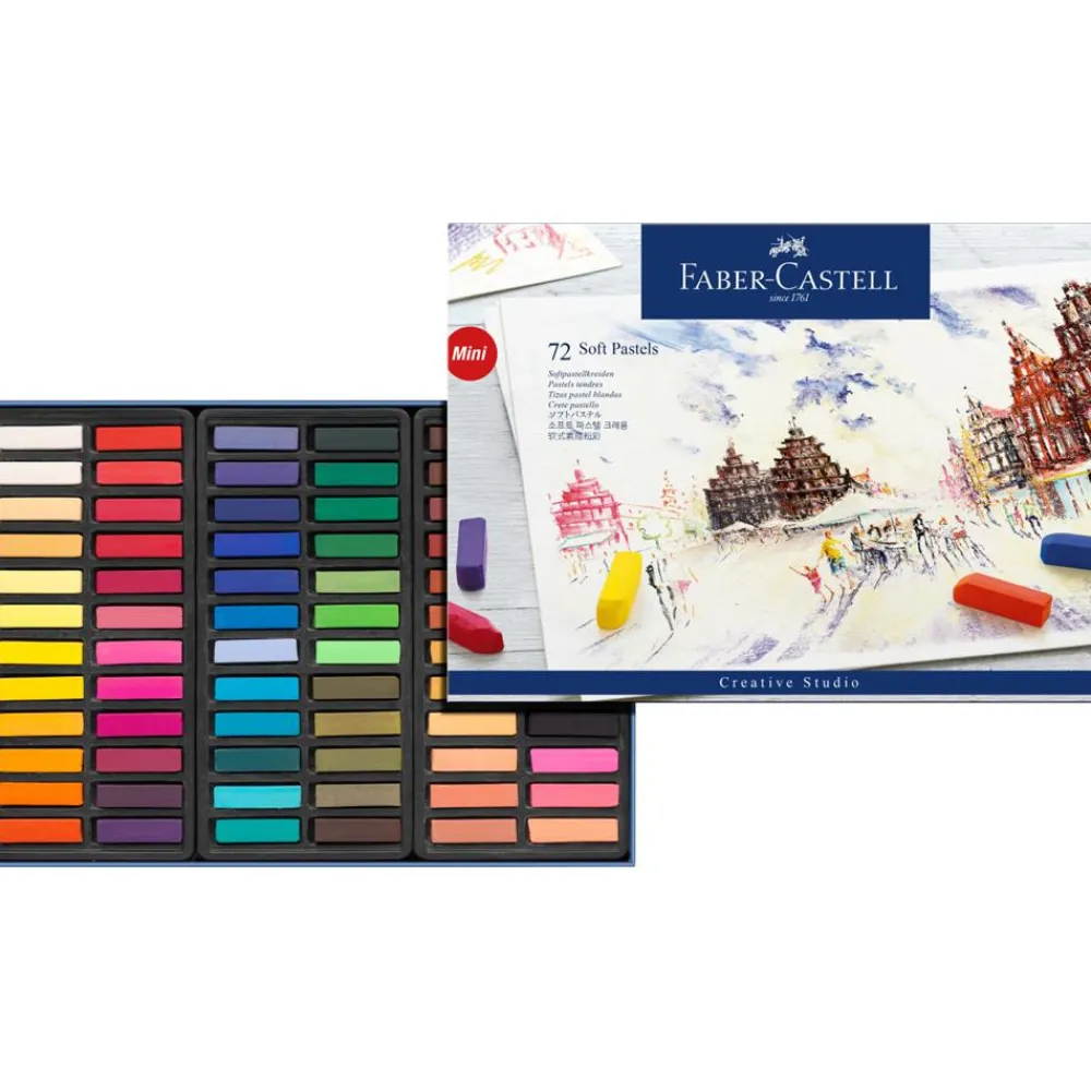 Faber-Castell Zestaw pasteli suchych Mini Creative Studio - - 72 kolory > Pastele