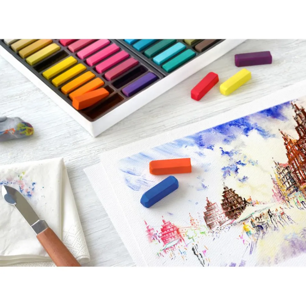 Faber-Castell Zestaw pasteli suchych Mini Creative Studio - - 72 kolory > Pastele