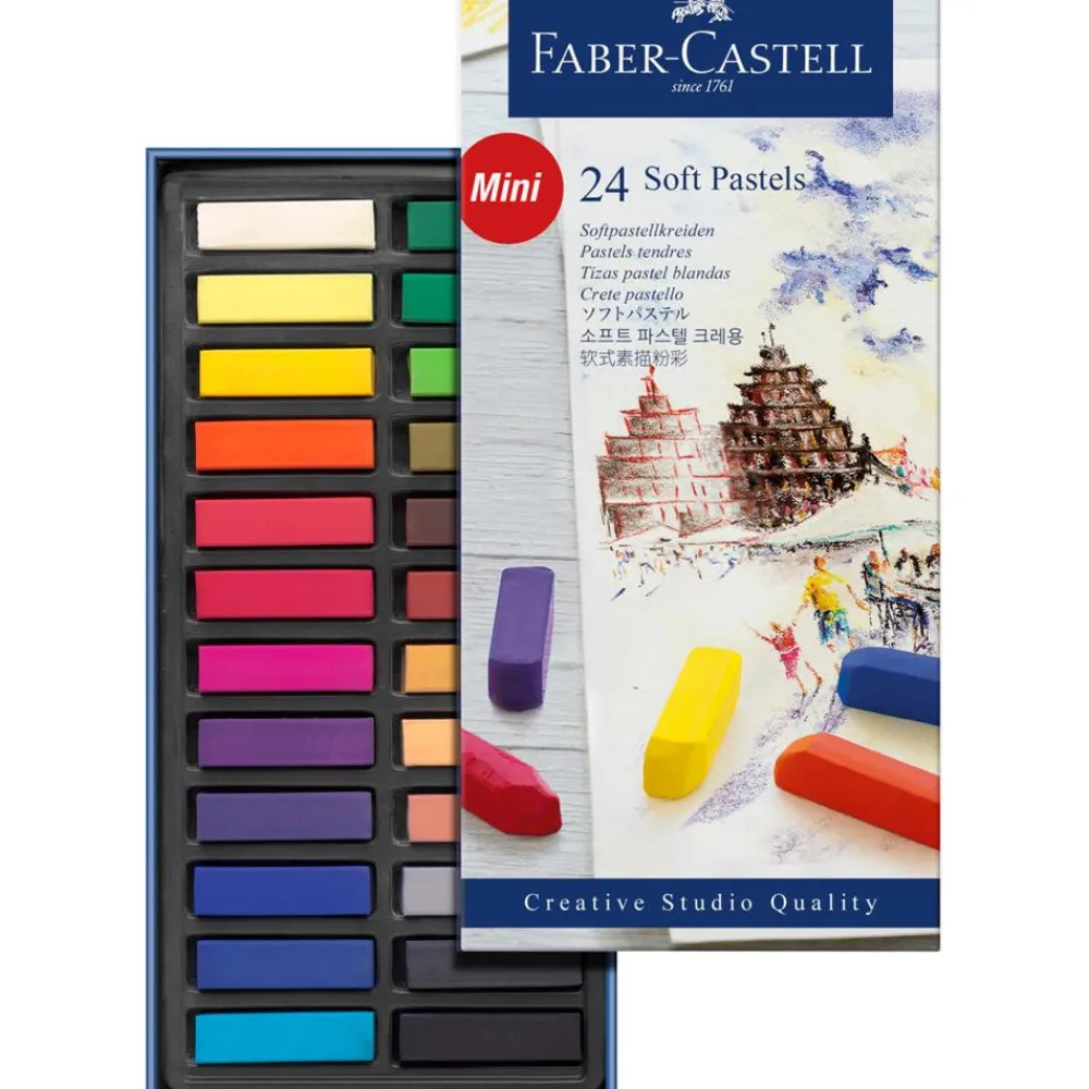 Faber-Castell Zestaw pasteli suchych Mini Creative Studio - - 24 kolory