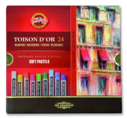 KOH-I-NOOR Zestaw pasteli suchych Toison D'or - - 24 kolory > Pastele
