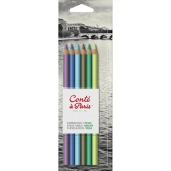 Conte a Paris Zestaw pasteli suchych w kredce Pastel Pencils, Landscape - Conté à Paris - 6 szt.